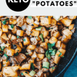 Keto Breakfast "Potatoes" Pinterest Pin