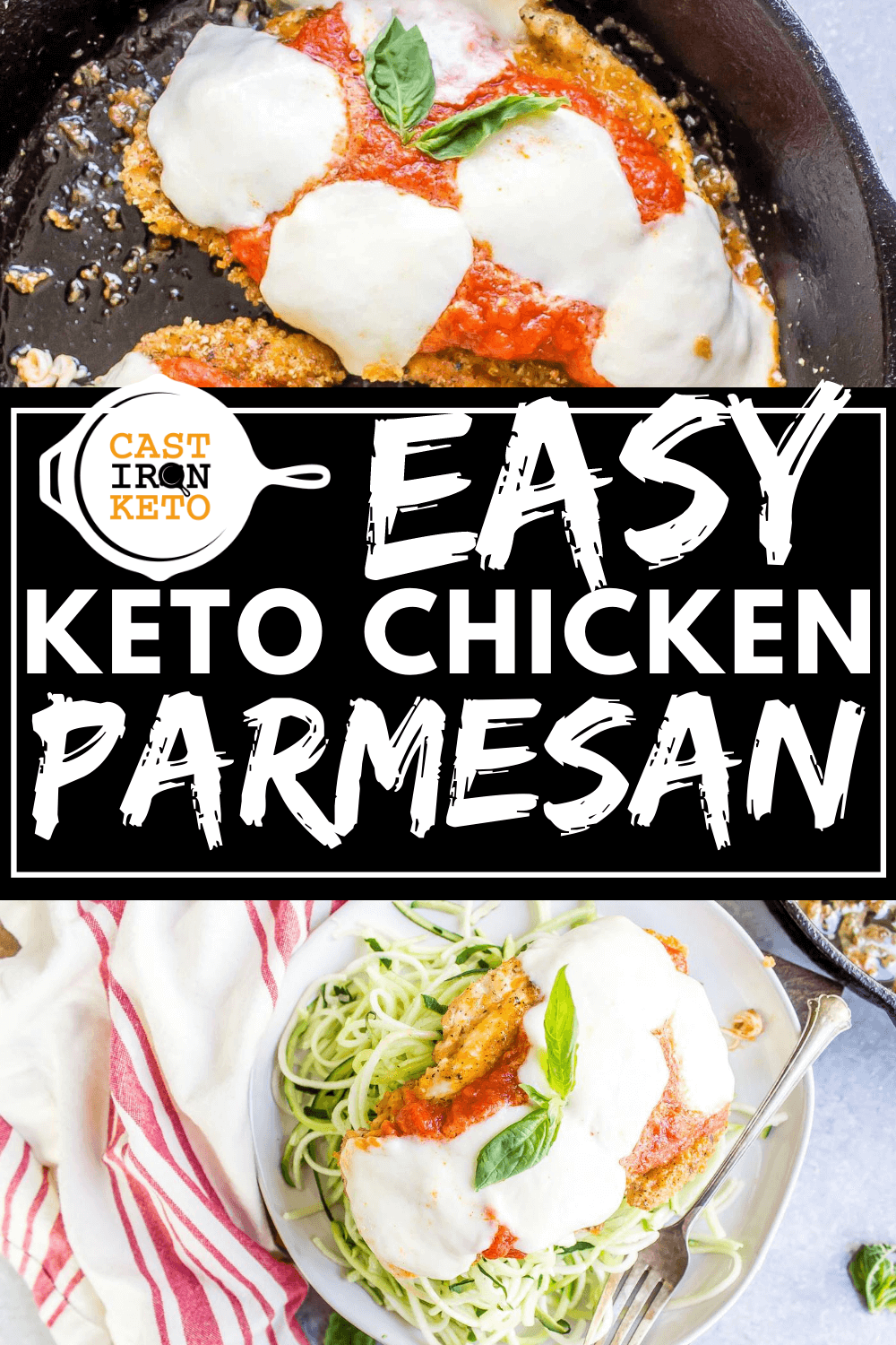 Keto Chicken Parmesan (easy + nut free) Cast Iron Keto