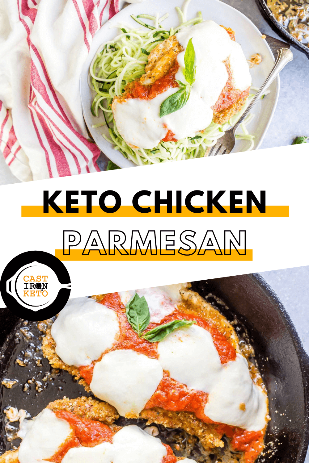 Keto Chicken Parmesan (easy + nut free) - Cast Iron Keto