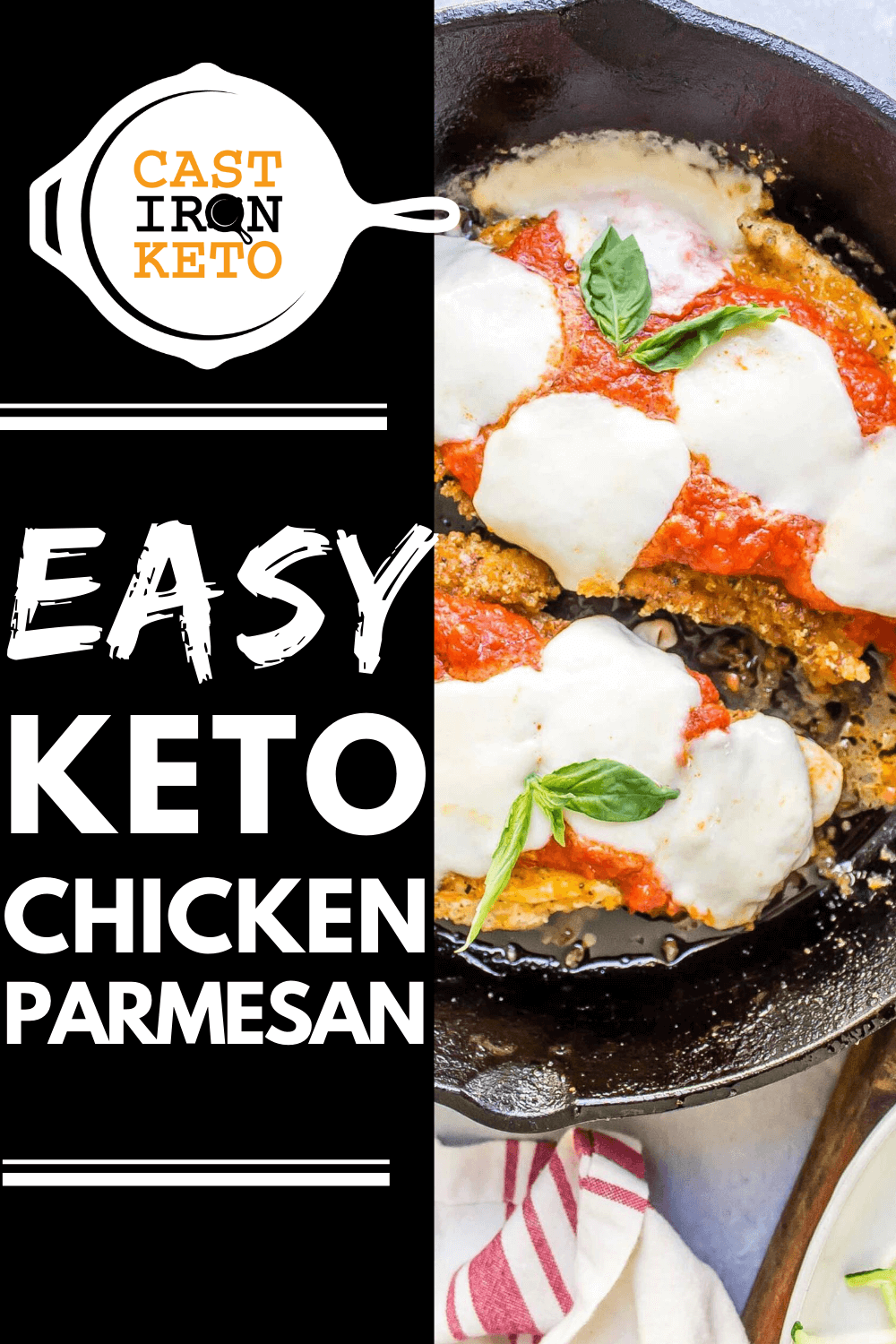 Keto Chicken Parmesan (easy + nut free) Cast Iron Keto