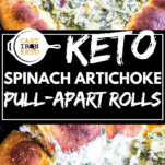Keto Spinach Artichoke Dip Pull-Apart Rolls