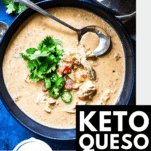 Keto Queso Chicken Soup Pinterest Graphic