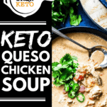 Keto Queso Chicken Soup Pinterest Graphic