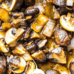 Sauteed Mushrooms and Onions [Hibachi Style] Pinterest Collage