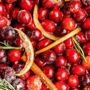 Keto Cranberry Sauce close-up before cooking