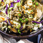 Keto Egg Roll in a Bowl Pinterest Graphic