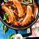 Keto Italian Sausage Peppers And Onions Skillet Pinterest Collage