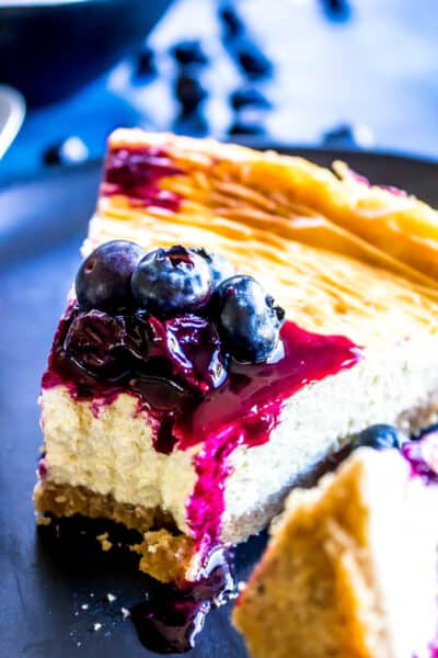 Keto Cheesecake with a bite missing
