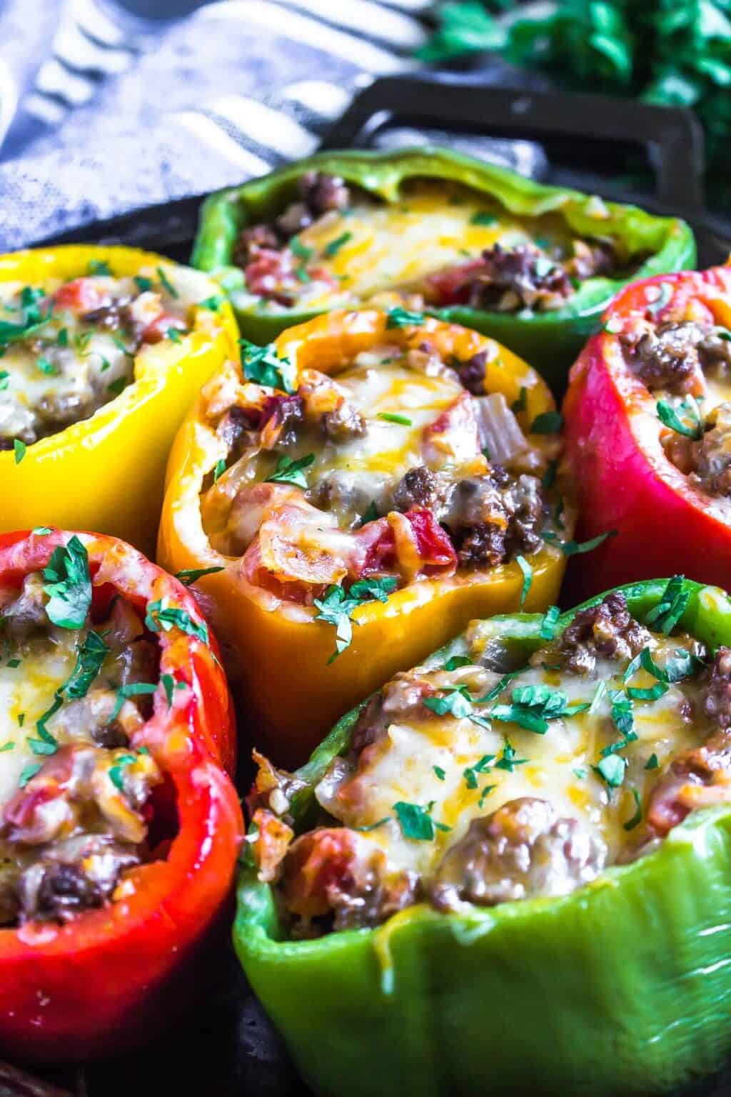 Keto Stuffed Peppers (Classic Recipe) 🫑 Cast Iron Keto