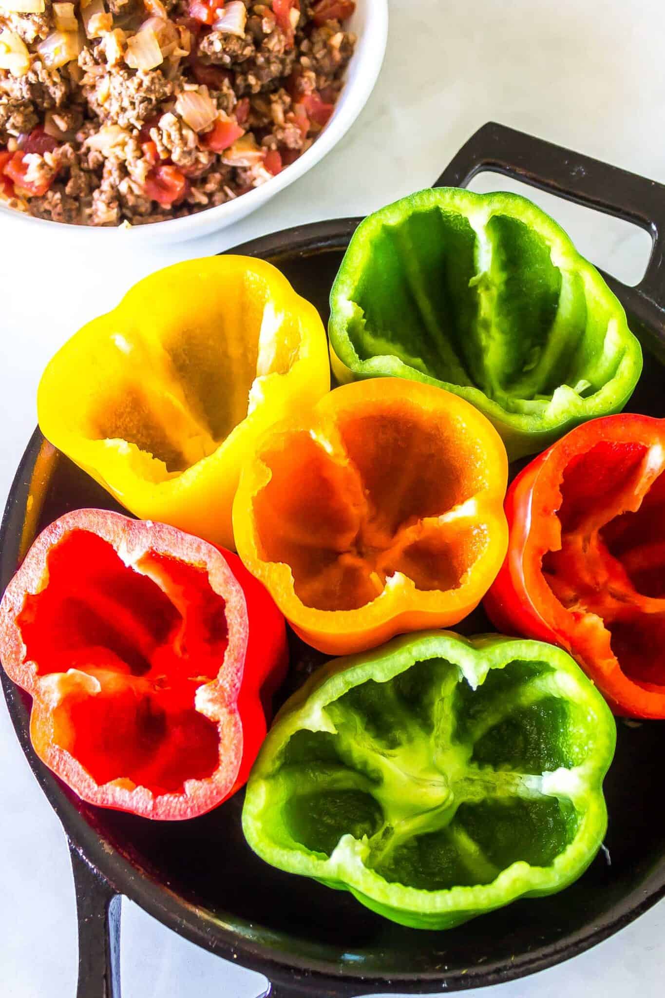 Keto Stuffed Peppers (Classic Recipe) 🫑 Cast Iron Keto