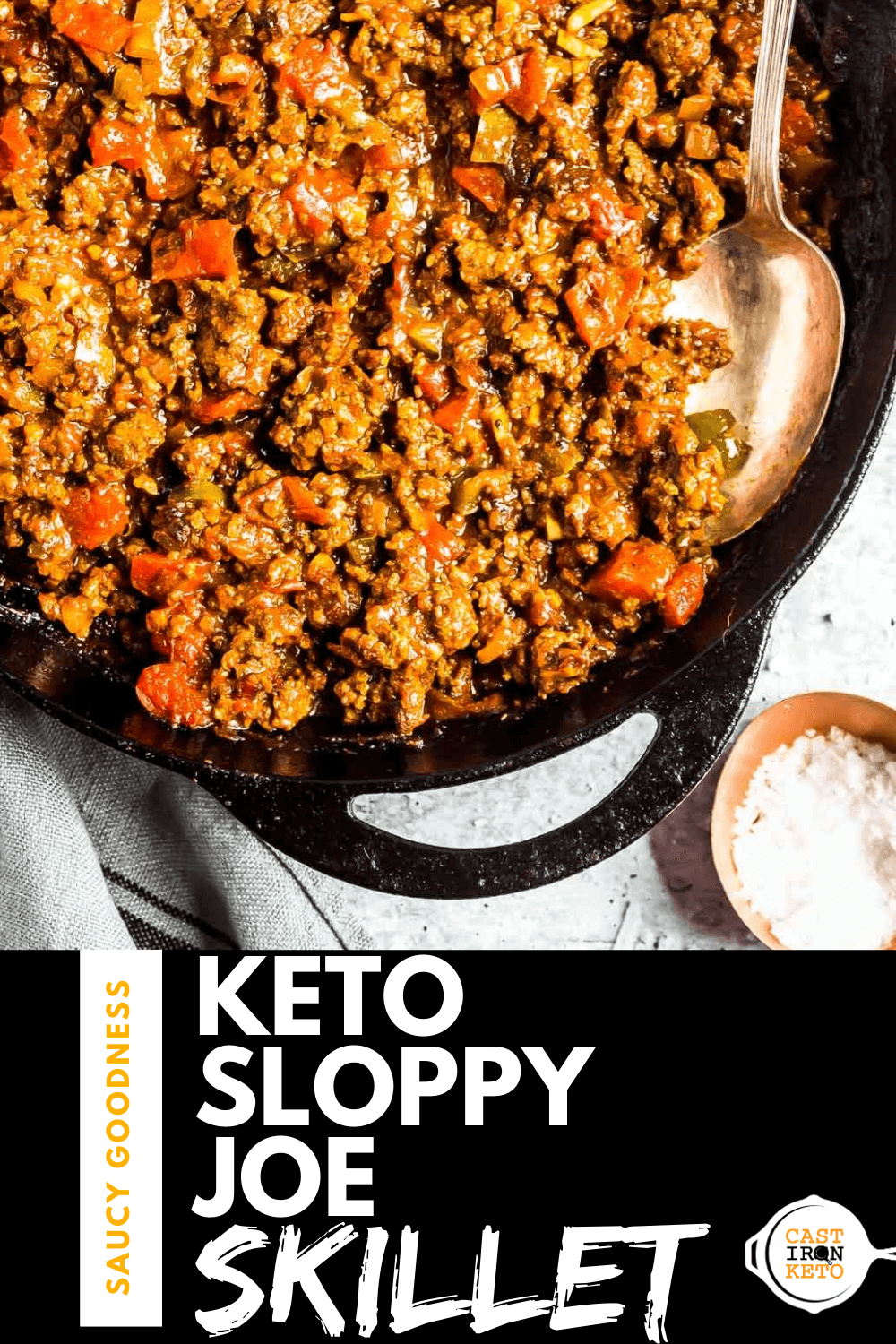 Keto Sloppy Joes Recipe (Skillet Dinner Style) Cast Iron Keto