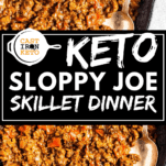 Keto Sloppy Joe Skillet Pinterest Graphic