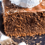 Keto Chocolate Pudding Poke Cake Pinterest Graphic