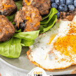 Keto Breakfast Meatballs Pinterest Image