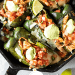 Chicken Stuffed Poblano Peppers Pinterest Graphic