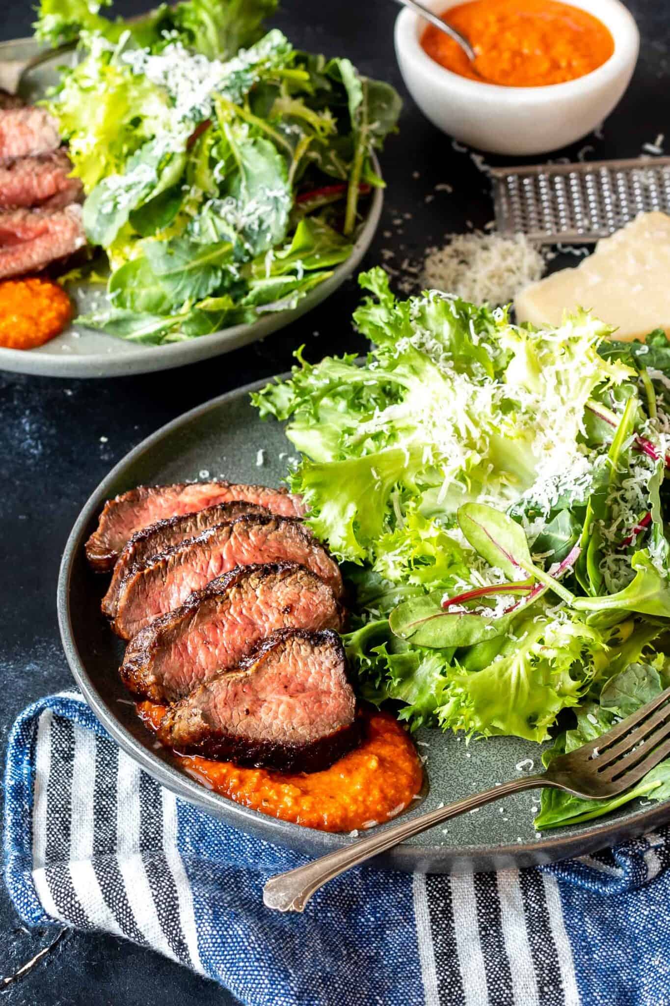 Steak and Greens Recipe (Keto Steak Dinner) 🥩🥗 Cast Iron Keto