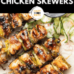 Keto Chicken Teriyaki Skewers Pinterest Graphic