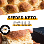 Seeded Keto Rolls Pinterest Pin