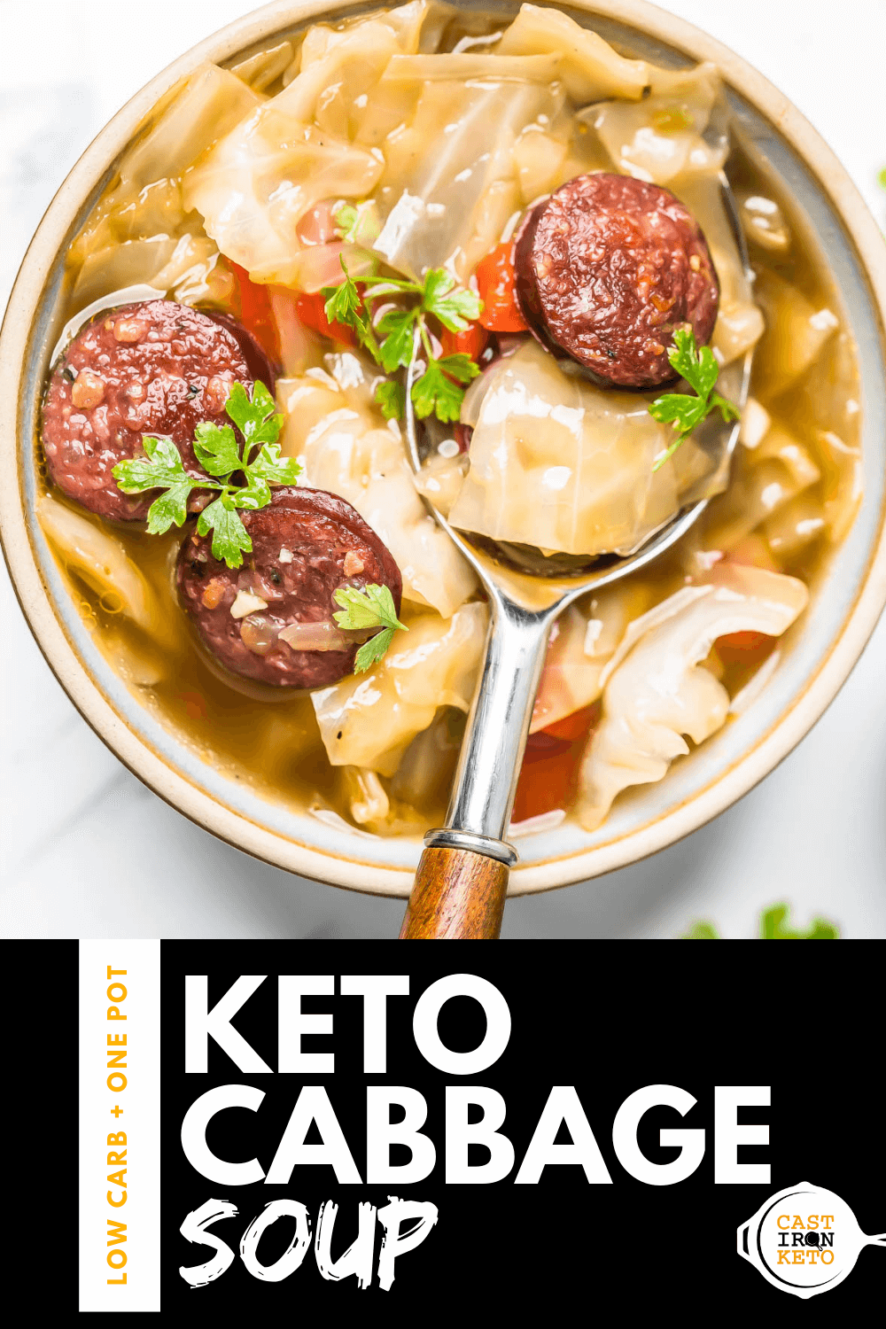 Keto Cabbage Soup with Smoked Sausage Cast Iron Keto