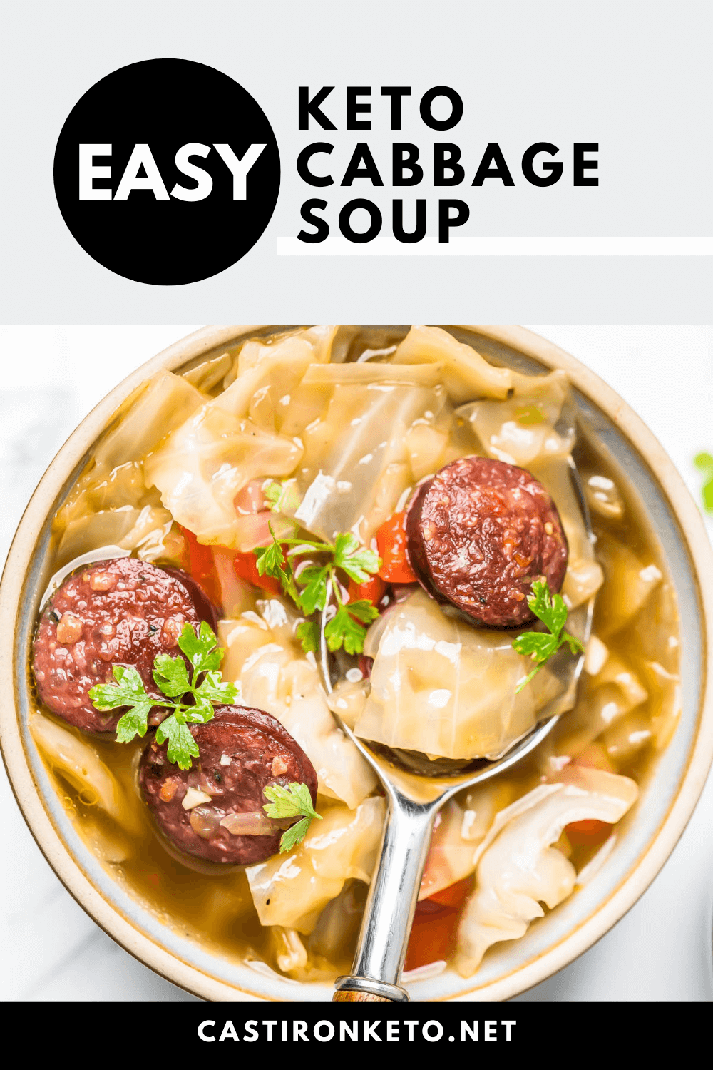 Keto Cabbage Soup with Smoked Sausage Cast Iron Keto