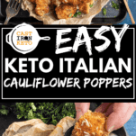 Keto Italian Cauliflower Poppers Pinterest Pin
