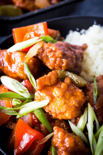 Sweet and Sour Chicken closeup