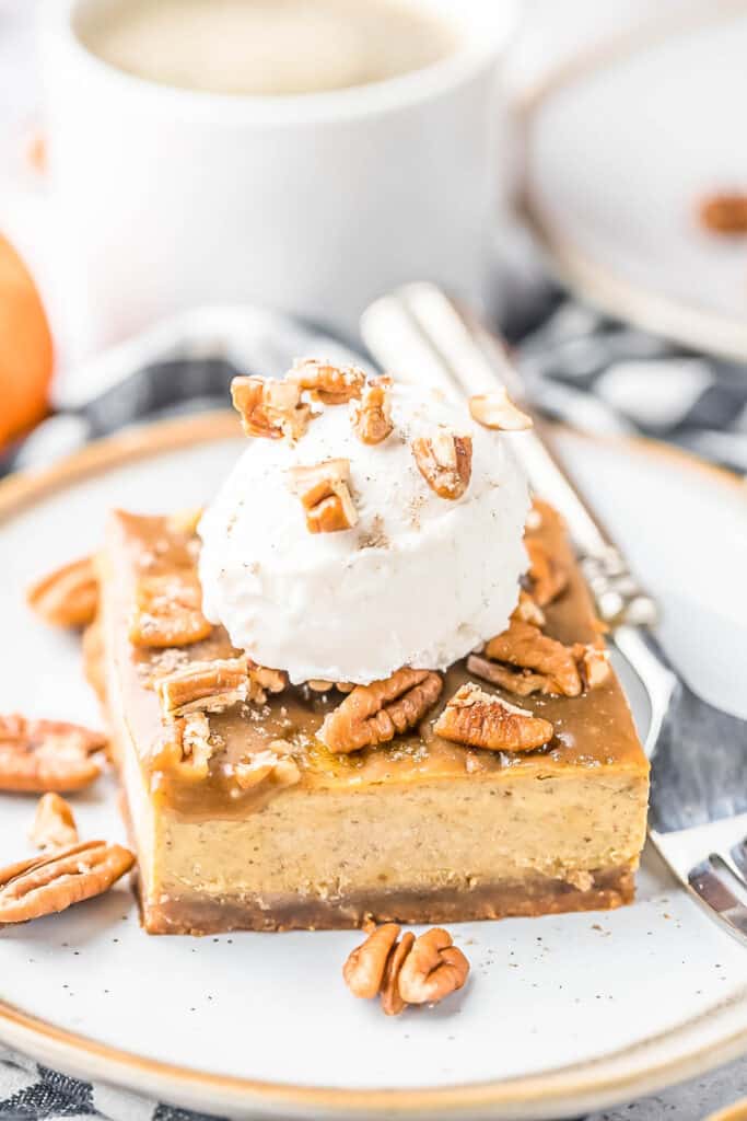 cheesecake bars on a plate