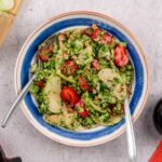 Keto Broccoli Salad Recipe served in a bowl.