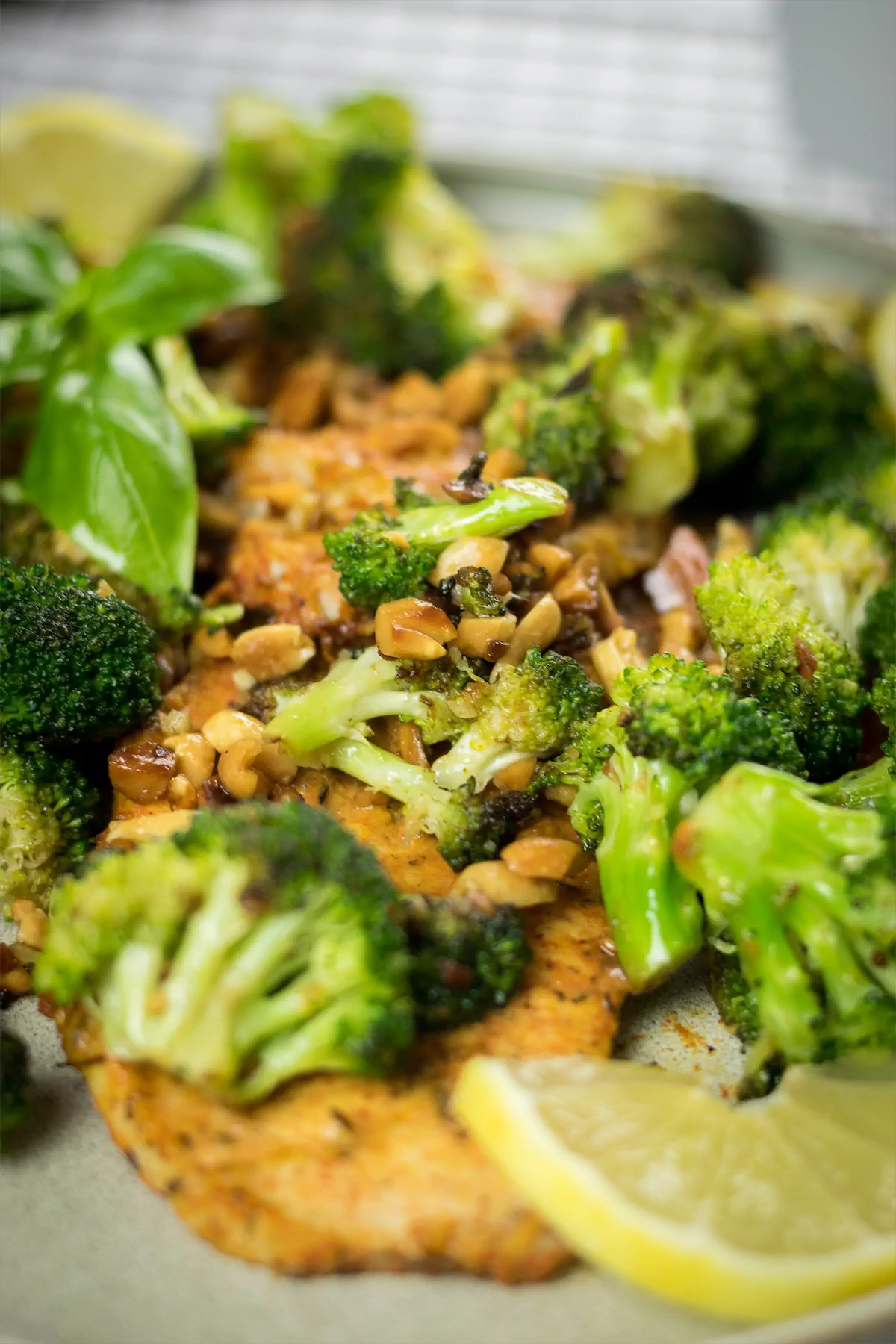 Keto recipe featuring pork chops and broccoli.