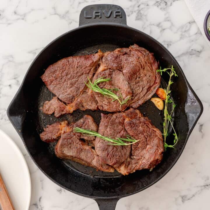 Chuck Eye Steak with Herb Butter 🥩 Cast Iron Keto