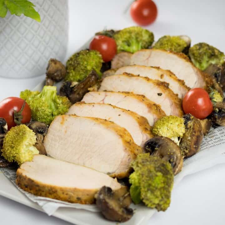 Keto Pork Loin Roast with OvenRoasted Vegetables 🥩 Cast Iron Keto