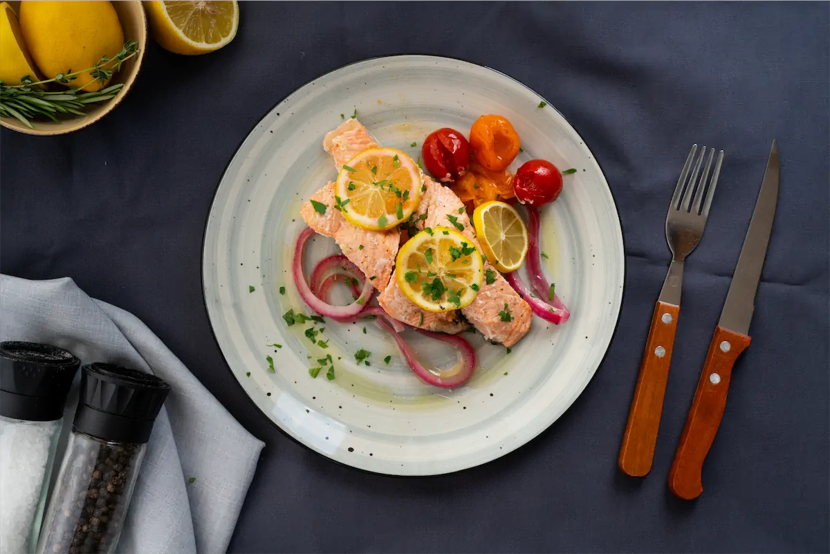 Oven-Baked Lemon Herb Salmon Recipe (Low Carb) 🍋 🍣
