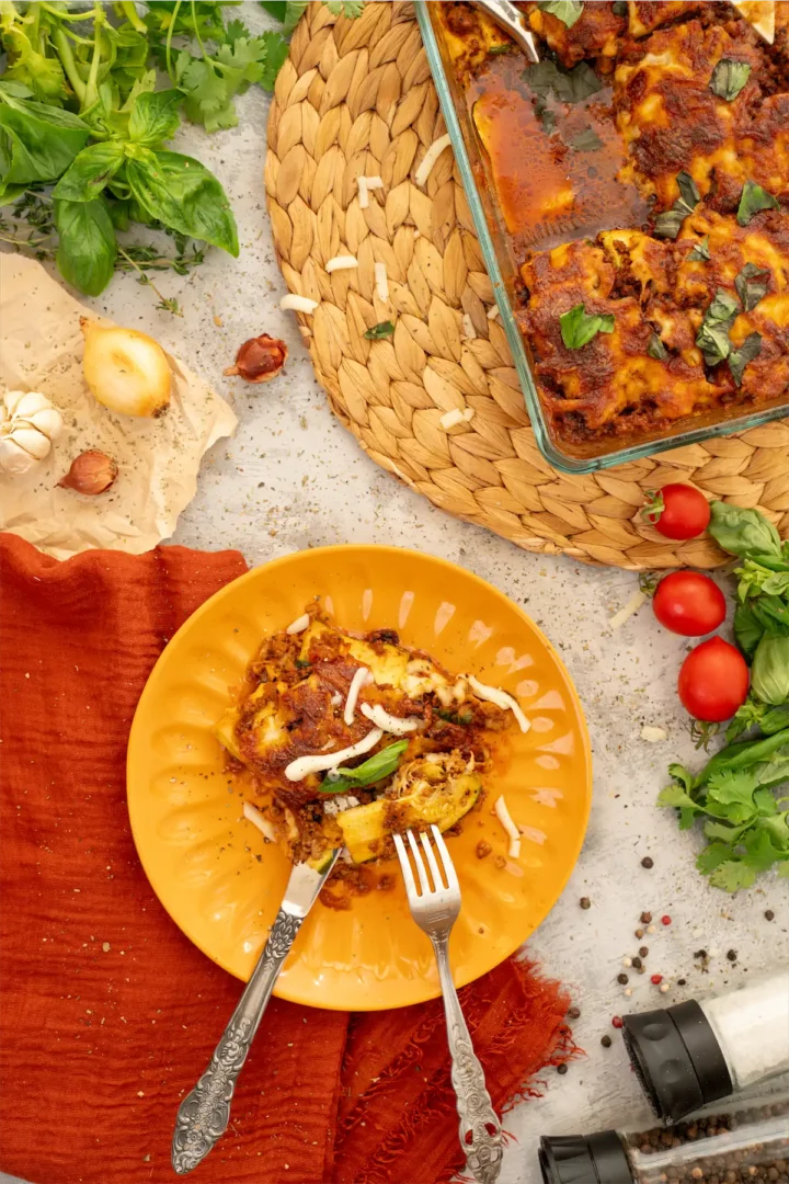 Cheesy keto lasagne recipe.