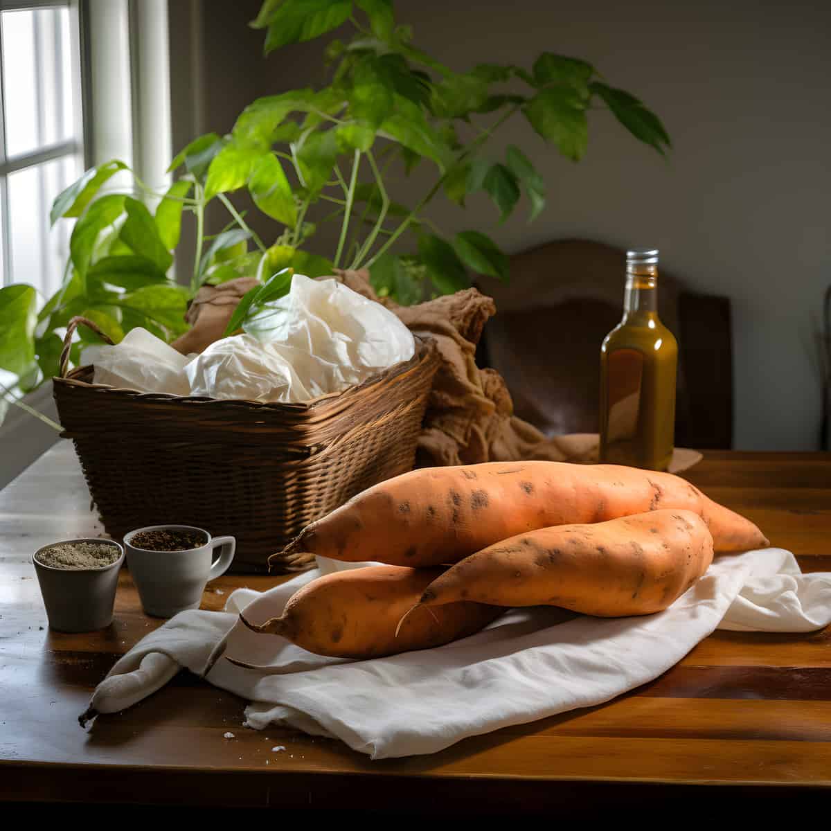Acadian Sweet Potatoes on a kitchen counter