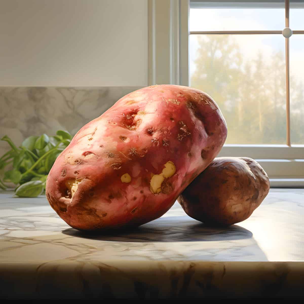 Adirondack Red Potatoes on a kitchen counter