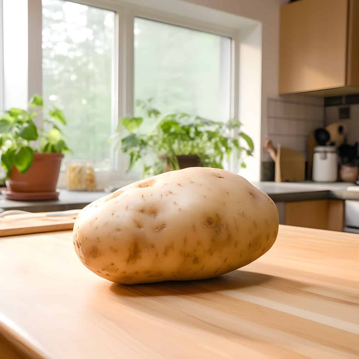 Amandine Potatoes on a kitchen counter