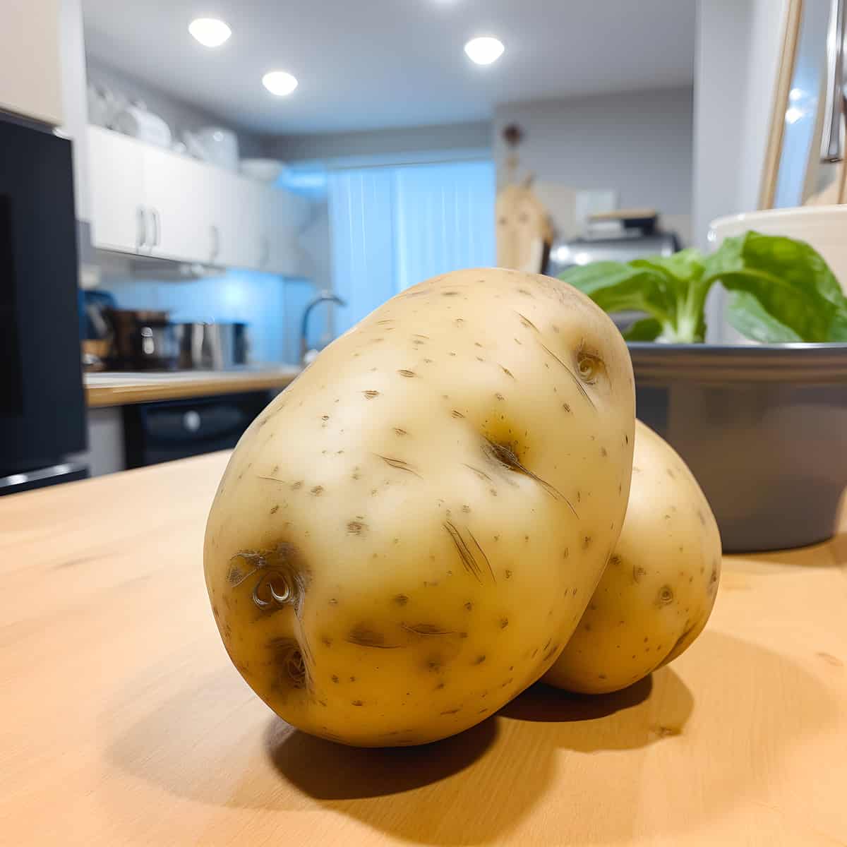 Anuschka Potatoes on a kitchen counter