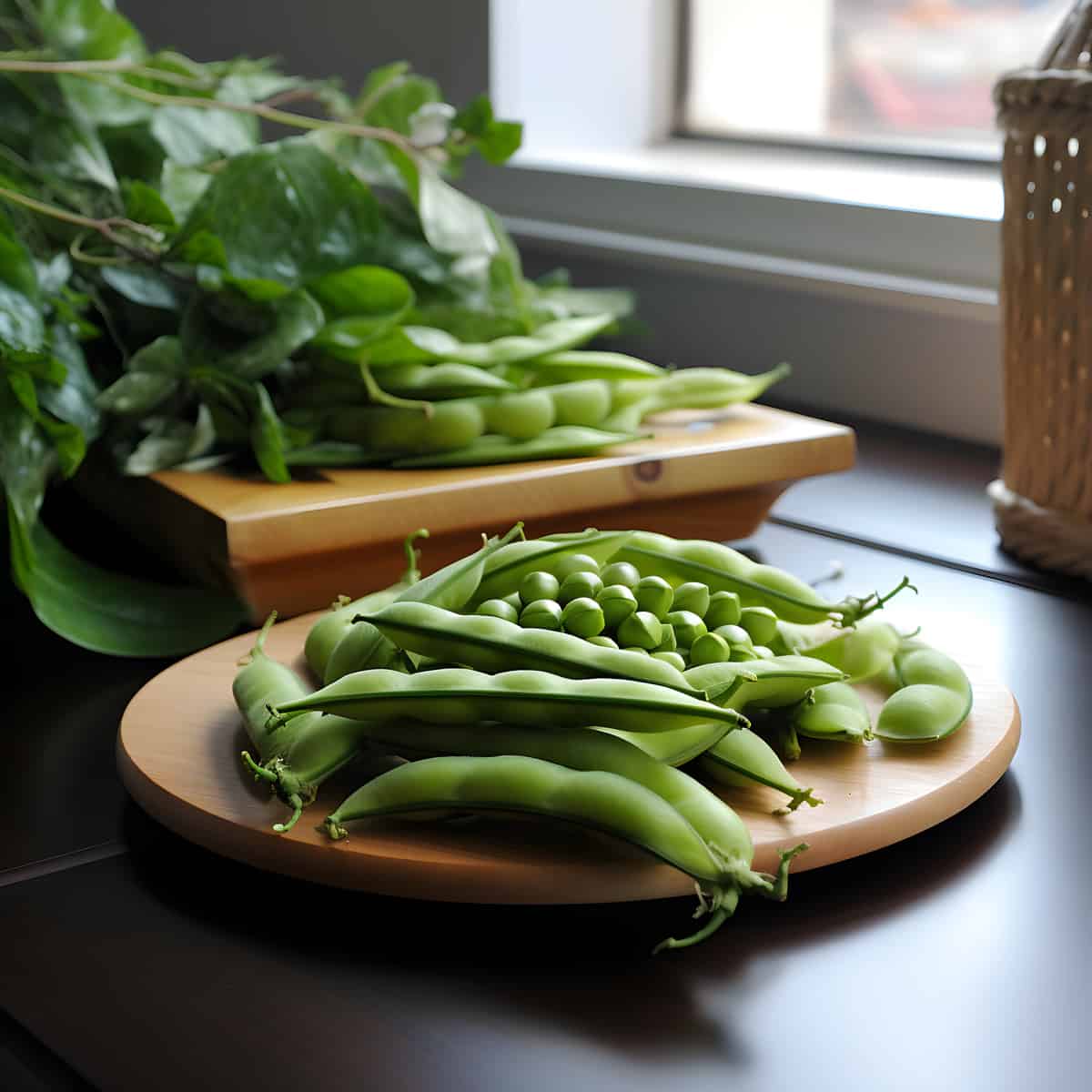 Arhar Peas on a kitchen counter