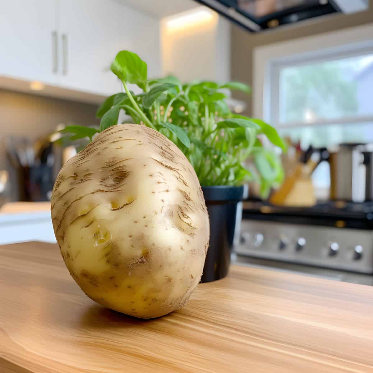 Atlas Potatoes on a kitchen counter
