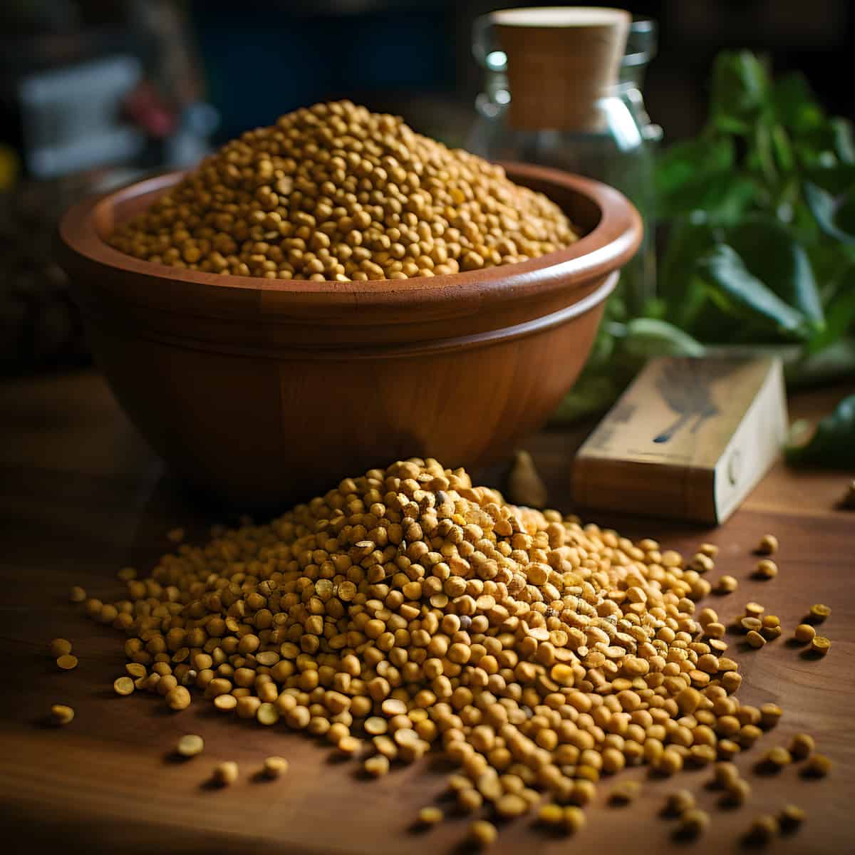 Bengal Gram Peas on a kitchen counter