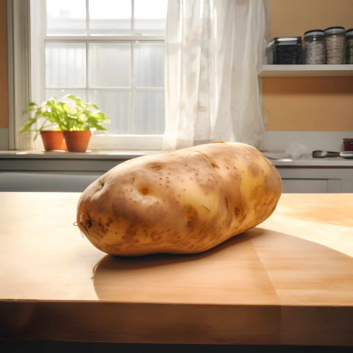Bloomer Potatoes on a kitchen counter