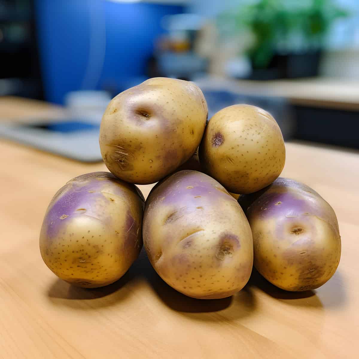 Blue Bell Potatoes on a kitchen counter