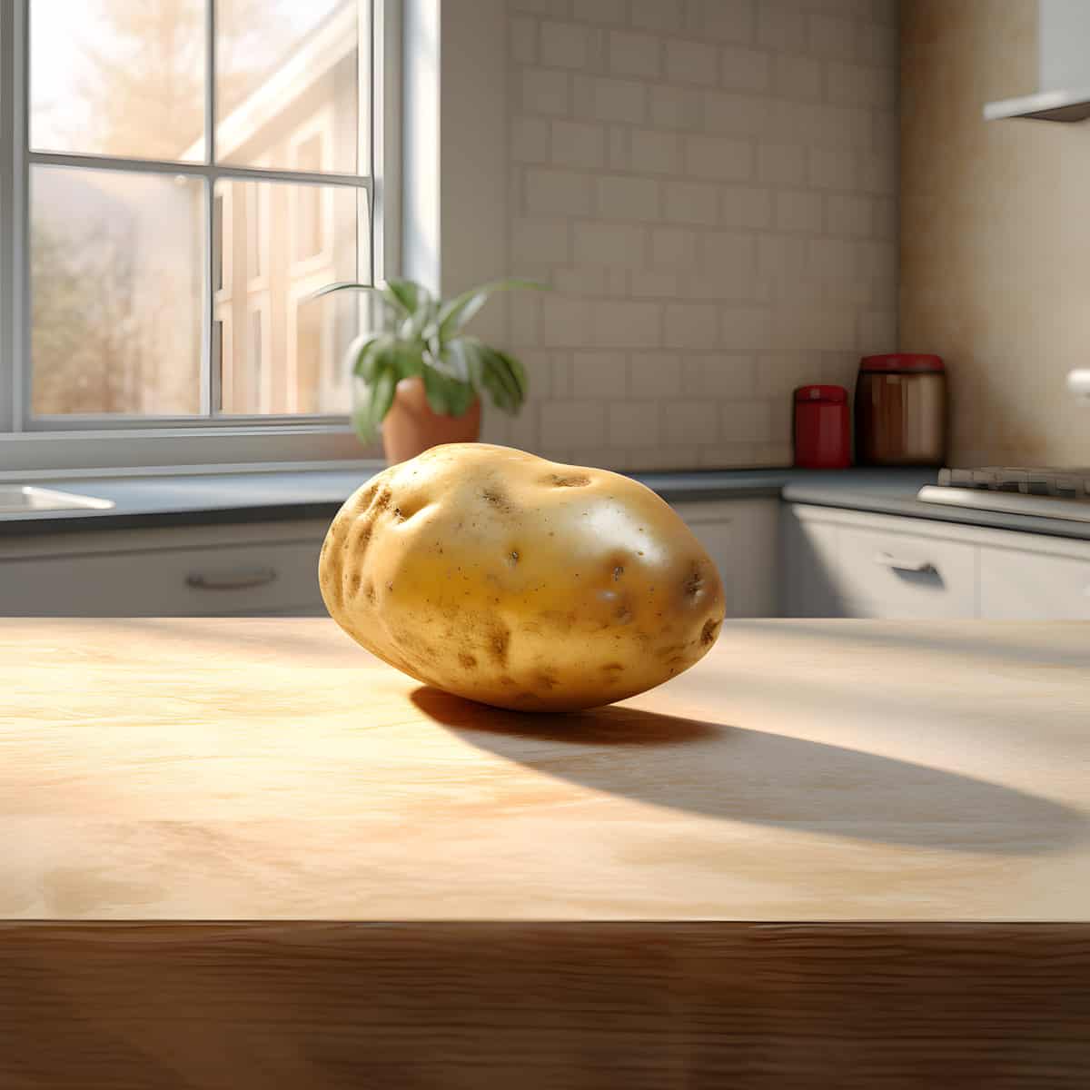 Cabritas Potatoes on a kitchen counter