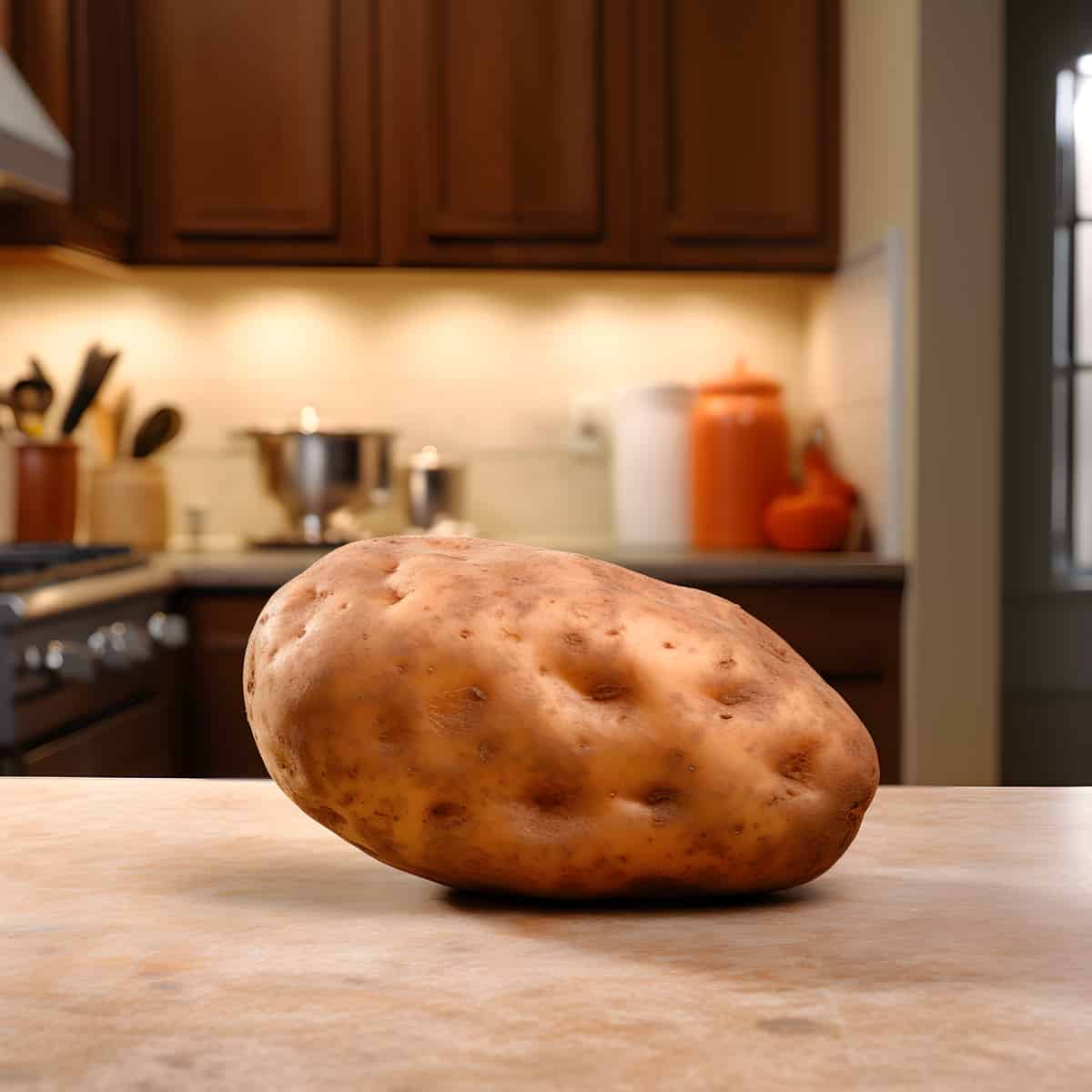 Canela Russet Potatoes on a kitchen counter