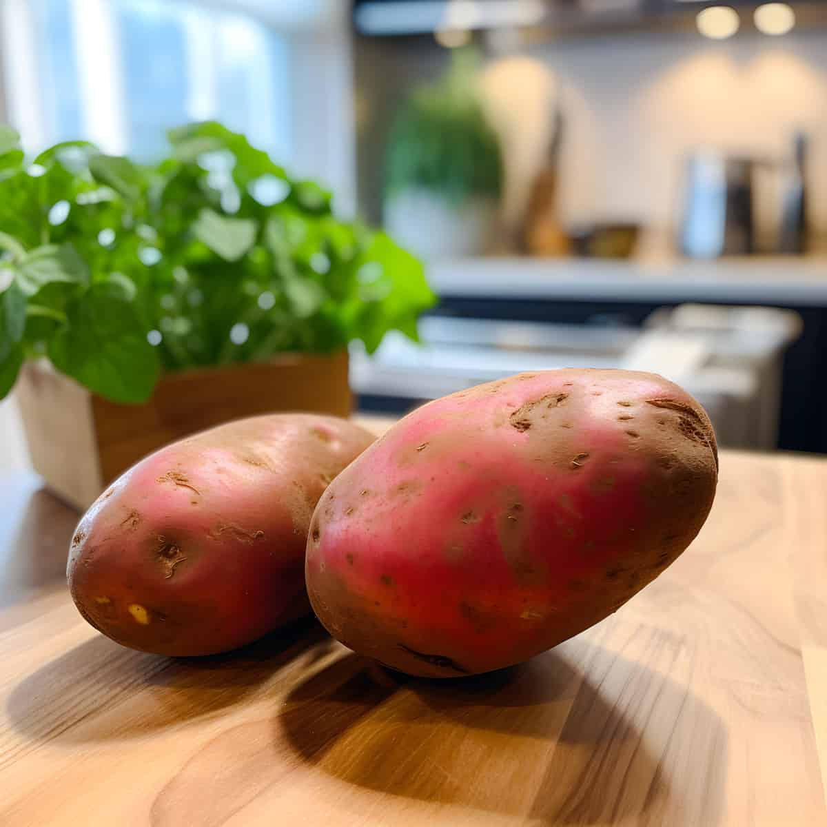 Cherie Potatoes on a kitchen counter
