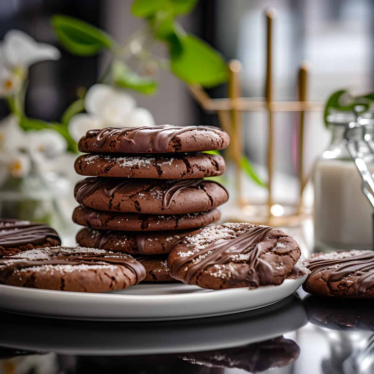 Chocolate Biscuits on a kitchen counter