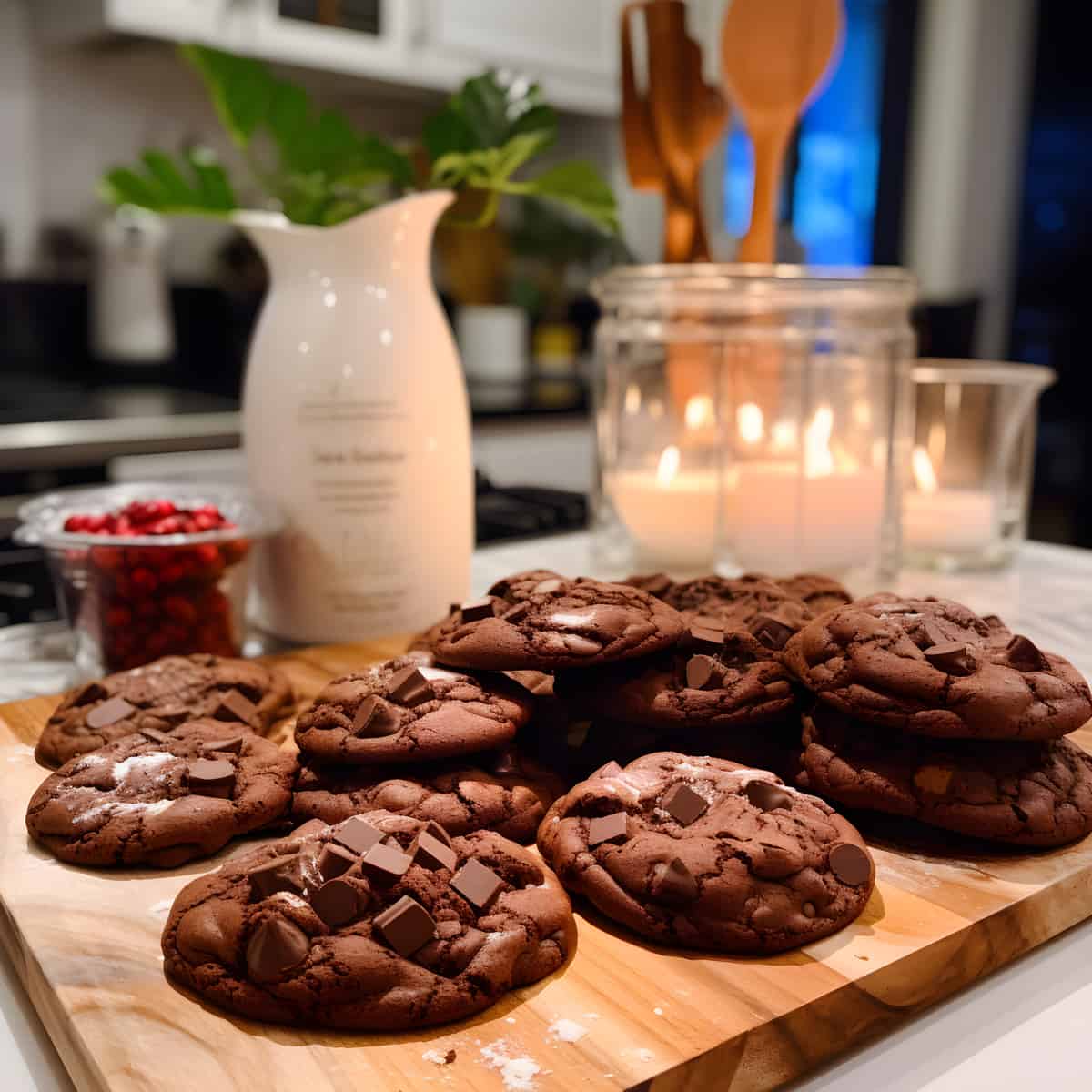 Chocolate Cookies on a kitchen counter