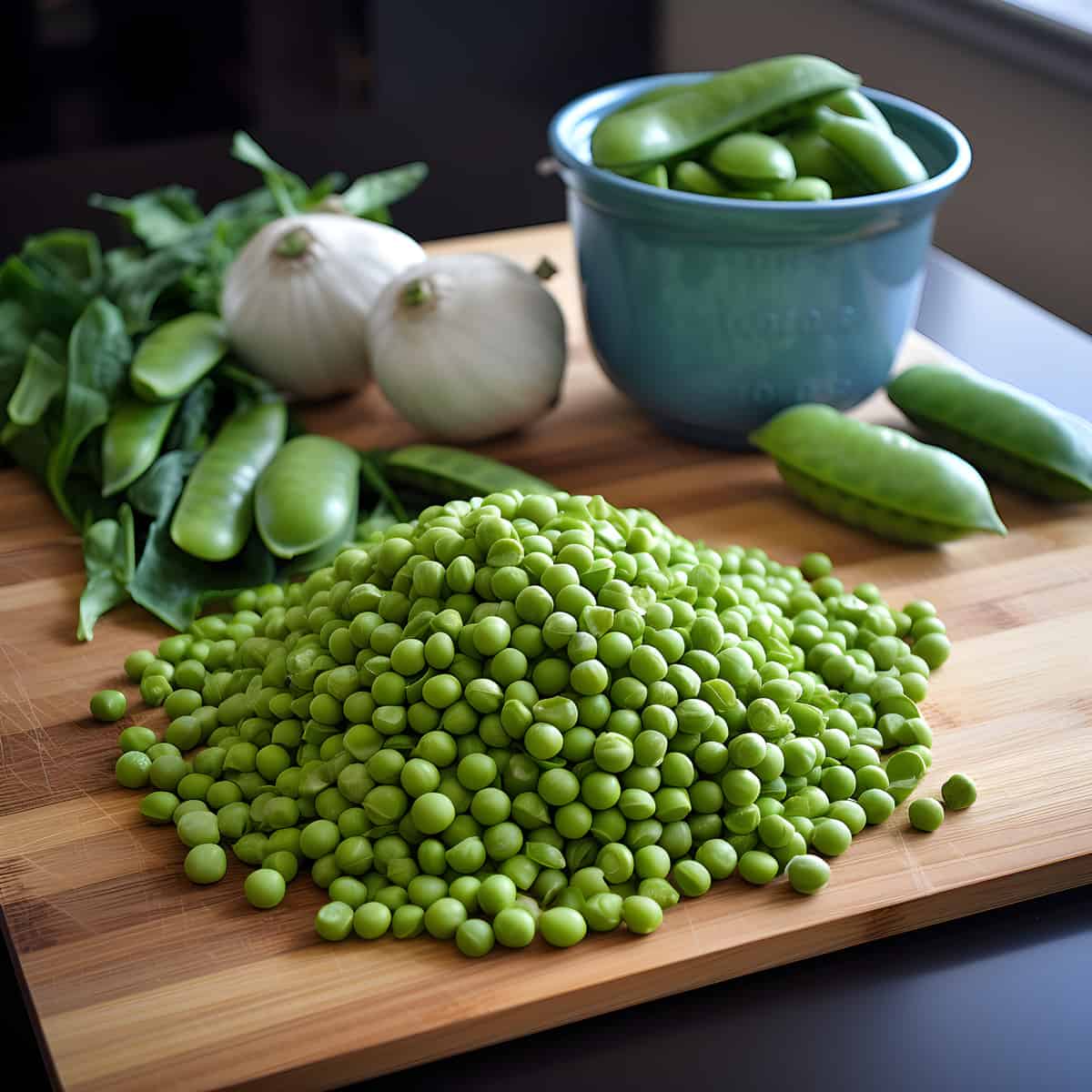 Congo Peas on a kitchen counter