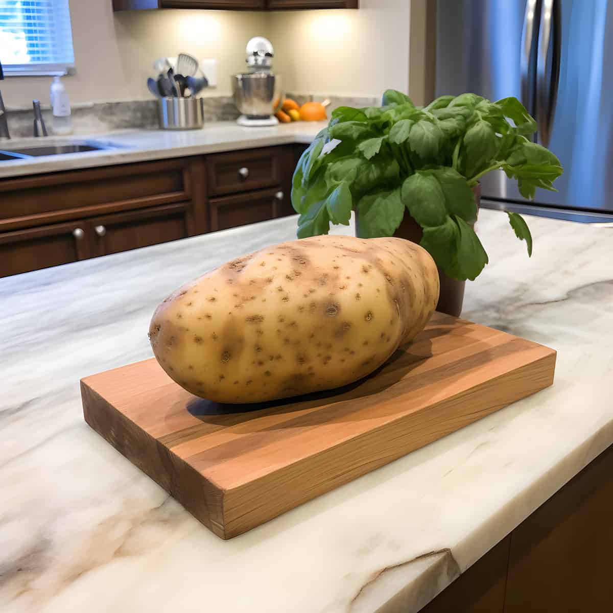 Corte Potatoes on a kitchen counter