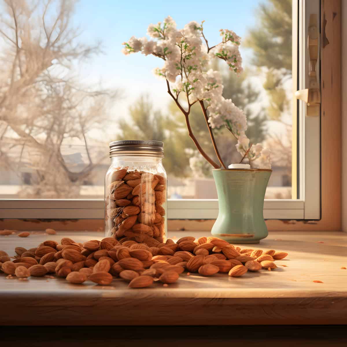 Countryalmond on a kitchen counter